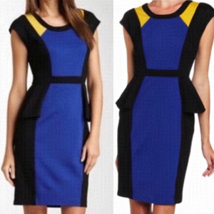 Anthropologie Yoana Baraschi Peplum Color Block
